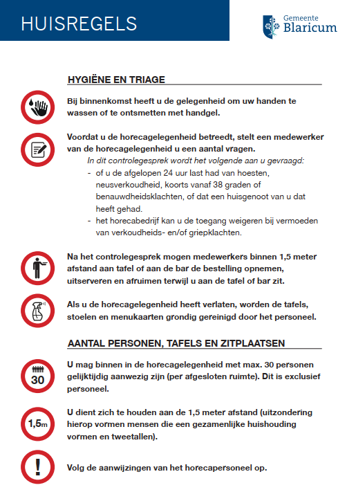 poster met huisregels