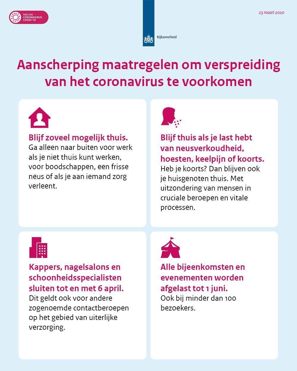 Poster met tips over extra maatregelen